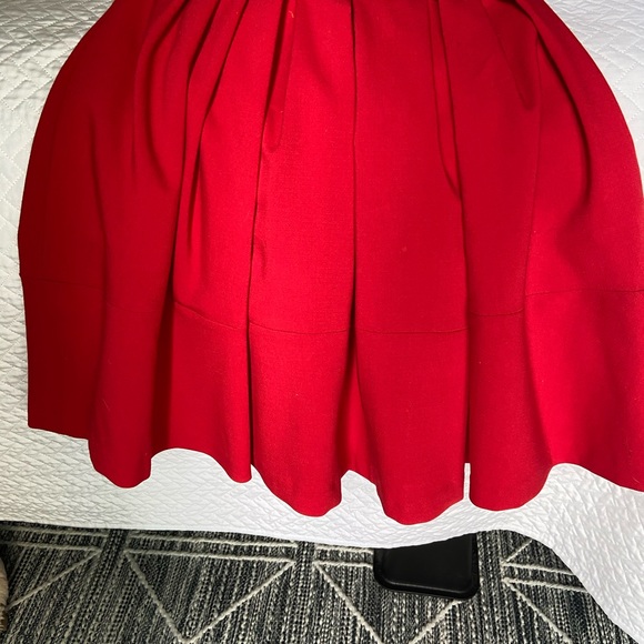 Banana Republic Red Pleated Full Skirt Size 6 - Picture 4 of 11